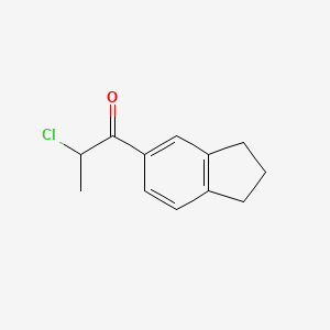 molecular formula C12H13ClO B2552240 2-chloro-1-(2,3-dihydro-1H-inden-5-yl)propan-1-one CAS No. 885460-84-4