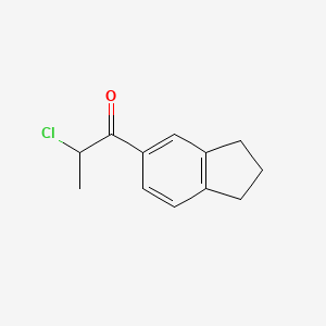 molecular formula C12H13ClO B2552240 2-氯-1-(2,3-二氢-1H-茚-5-基)丙-1-酮 CAS No. 885460-84-4