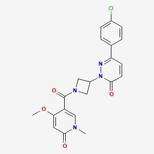 6-(4-Chlorophenyl)-2-[1-(4-methoxy-1-methyl-6-oxopyridine-3-carbonyl)azetidin-3-yl]pyridazin-3-one
