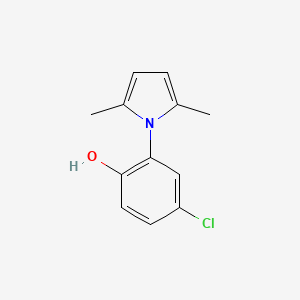 molecular formula C12H12ClNO B2552252 4-chloro-2-(2,5-dimethyl-1H-pyrrol-1-yl)phenol CAS No. 1446344-34-8