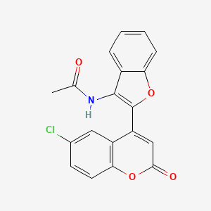 molecular formula C19H12ClNO4 B2552254 N-[2-(6-chloro-2-oxo-2H-chromen-4-yl)-1-benzofuran-3-yl]acetamide CAS No. 904008-79-3