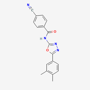 4-cyano-N-(5-(3,4-dimethylphenyl)-1,3,4-oxadiazol-2-yl)benzamide