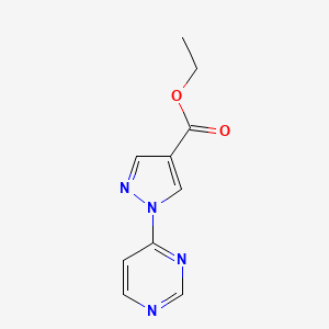 molecular formula C10H10N4O2 B2552276 Ethyl-1-(Pyrimidin-4-yl)-1H-pyrazol-4-carboxylat CAS No. 1014632-04-2