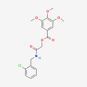 molecular formula C19H20ClNO6 B2552278 {[(2-Chlorophenyl)methyl]carbamoyl}methyl 3,4,5-trimethoxybenzoate CAS No. 386262-40-4