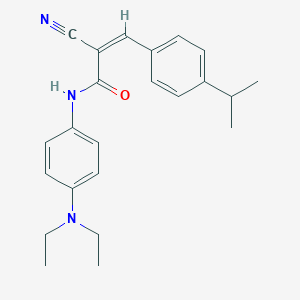 molecular formula C23H27N3O B255228 2-cyano-N-[4-(diethylamino)phenyl]-3-(4-isopropylphenyl)acrylamide 