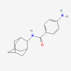molecular formula C17H22N2O B2552302 Benzamide, N-adamantan-2-yl-4-amino- CAS No. 17668-43-8