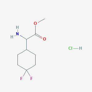 molecular formula C9H16ClF2NO2 B2552310 盐酸甲基2-氨基-2-(4,4-二氟环己基)乙酸酯 CAS No. 2411193-09-2