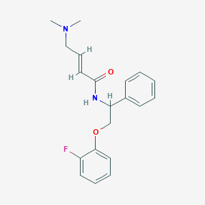 (E)-4-(Dimethylamino)-N-[2-(2-fluorophenoxy)-1-phenylethyl]but-2-enamide