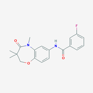 3-fluoro-N-(3,3,5-trimethyl-4-oxo-2,3,4,5-tetrahydrobenzo[b][1,4]oxazepin-7-yl)benzamide