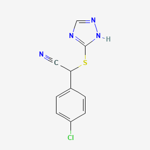 2-(4-chlorophenyl)-2-(1H-1,2,4-triazol-3-ylsulfanyl)acetonitrile