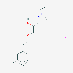 3-(2-((3r,5r,7r)-adamantan-1-yl)ethoxy)-N,N-diethyl-2-hydroxy-N-methylpropan-1-aminium iodide