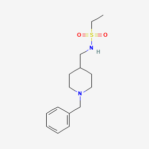 molecular formula C15H24N2O2S B2552331 N-((1-benzylpiperidin-4-yl)methyl)ethanesulfonamide CAS No. 1209058-41-2