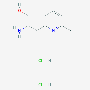 molecular formula C9H16Cl2N2O B2552332 2-Amino-3-(6-methylpyridin-2-yl)propan-1-ol;dihydrochloride CAS No. 2567498-80-8