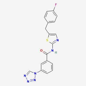 N-(5-(4-fluorobenzyl)thiazol-2-yl)-3-(1H-tetrazol-1-yl)benzamide