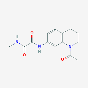 molecular formula C14H17N3O3 B2552340 N'-(1-acetyl-3,4-dihydro-2H-quinolin-7-yl)-N-methyloxamide CAS No. 898466-01-8