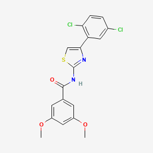 molecular formula C18H14Cl2N2O3S B2552348 N-[4-(2,5-dichlorophenyl)-1,3-thiazol-2-yl]-3,5-dimethoxybenzamide CAS No. 476210-81-8