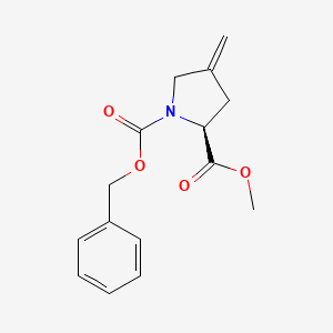 molecular formula C15H17NO4 B2552351 (S)-1-Benzyl 2-methyl 4-methylenepyrrolidine-1,2-dicarboxylate CAS No. 200184-60-7