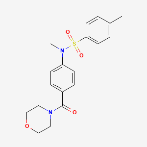molecular formula C19H22N2O4S B2552358 4,N-Dimethyl-N-[4-(morpholine-4-carbonyl)-phenyl]-benzenesulfonamide CAS No. 328068-82-2