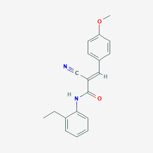 molecular formula C19H18N2O2 B255236 2-cyano-N-(2-ethylphenyl)-3-(4-methoxyphenyl)acrylamide 