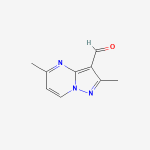 molecular formula C9H9N3O B2552363 2,5-Dimethylpyrazolo[1,5-a]pyrimidine-3-carbaldehyde CAS No. 1975118-07-0