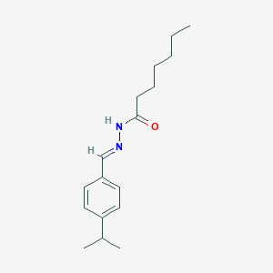 molecular formula C17H26N2O B255237 N'-(4-isopropylbenzylidene)heptanohydrazide 