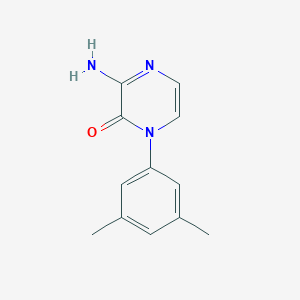 molecular formula C12H13N3O B2552373 3-Amino-1-(3,5-dimethylphenyl)-1,2-dihydropyrazin-2-one CAS No. 1031557-95-5
