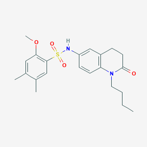 molecular formula C22H28N2O4S B2552378 N-(1-butyl-2-oxo-1,2,3,4-tetrahydroquinolin-6-yl)-2-methoxy-4,5-dimethylbenzenesulfonamide CAS No. 950464-87-6