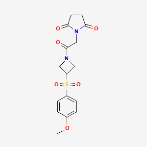 1-(2-(3-((4-Methoxyphenyl)sulfonyl)azetidin-1-yl)-2-oxoethyl)pyrrolidine-2,5-dione