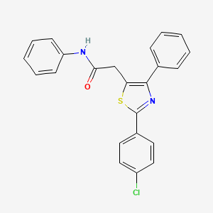 2-[2-(4-chlorophenyl)-4-phenyl-1,3-thiazol-5-yl]-N-phenylacetamide