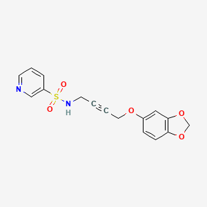 N-(4-(benzo[d][1,3]dioxol-5-yloxy)but-2-yn-1-yl)pyridine-3-sulfonamide