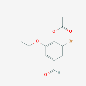 2-Bromo-6-ethoxy-4-formylphenyl acetate