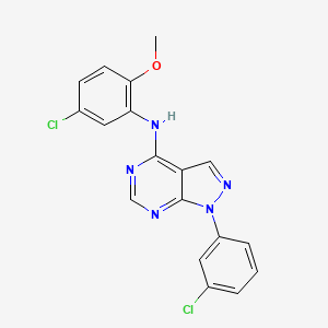 N-(5-chloro-2-methoxyphenyl)-1-(3-chlorophenyl)-1H-pyrazolo[3,4-d]pyrimidin-4-amine