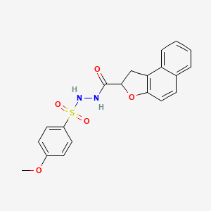 molecular formula C20H18N2O5S B2552403 N'-(1,2-ジヒドロナフト[2,1-b]フラン-2-イルカルボニル)-4-メトキシベンゼンスルホンヒドラジド CAS No. 478064-27-6