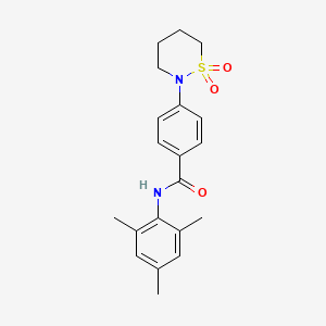 molecular formula C20H24N2O3S B2552405 4-(1,1-dioxido-1,2-thiazinan-2-yl)-N-mesitylbenzamide CAS No. 899994-49-1