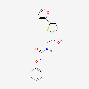 N-[2-[5-(Furan-2-yl)thiophen-2-yl]-2-hydroxyethyl]-2-phenoxyacetamide