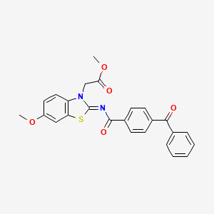(Z)-methyl 2-(2-((4-benzoylbenzoyl)imino)-6-methoxybenzo[d]thiazol-3(2H)-yl)acetate