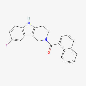 molecular formula C22H17FN2O B2552414 (8-氟-1,3,4,5-四氢吡啶并[4,3-b]吲哚-2-基)-萘-1-基甲酮 CAS No. 254980-80-8