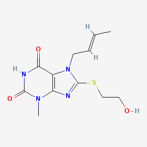 7-[(E)-but-2-enyl]-8-(2-hydroxyethylsulfanyl)-3-methylpurine-2,6-dione