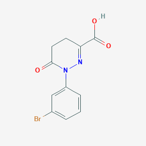 molecular formula C11H9BrN2O3 B2552433 1-(3-Bromophenyl)-6-oxo-1,4,5,6-tetrahydropyridazine-3-carboxylic acid CAS No. 923197-25-5