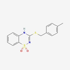 B2552435 3-[(4-methylbenzyl)thio]-4H-1,2,4-benzothiadiazine 1,1-dioxide CAS No. 896686-10-5