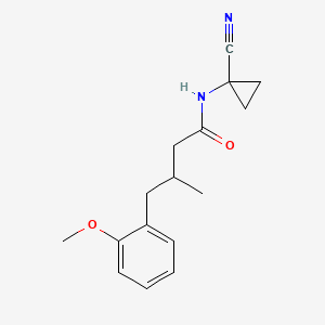 molecular formula C16H20N2O2 B2552441 N-(1-Cyanocyclopropyl)-4-(2-methoxyphenyl)-3-methylbutanamide CAS No. 1385294-41-6