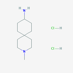 molecular formula C11H24Cl2N2 B2552442 3-Methyl-3-azaspiro[5.5]undecan-9-amine dihydrochloride CAS No. 1820649-04-4