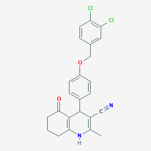 4-(4-((3,4-Dichlorobenzyl)oxy)phenyl)-2-methyl-5-oxo-1,4,5,6,7,8-hexahydroquinoline-3-carbonitrile