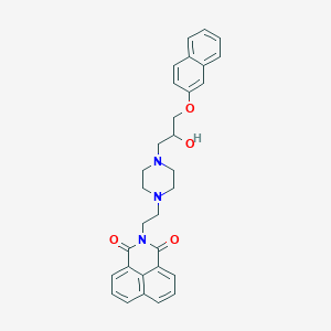 2-[2-[4-(2-Hydroxy-3-naphthalen-2-yloxypropyl)piperazin-1-yl]ethyl]benzo[de]isoquinoline-1,3-dione