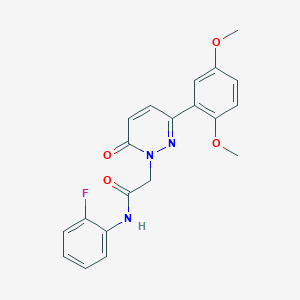2-[3-(2,5-dimethoxyphenyl)-6-oxopyridazin-1-yl]-N-(2-fluorophenyl)acetamide