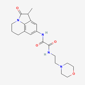 molecular formula C20H26N4O4 B2552459 N1-(1-methyl-2-oxo-2,4,5,6-tetrahydro-1H-pyrrolo[3,2,1-ij]quinolin-8-yl)-N2-(2-morpholinoethyl)oxalamide CAS No. 898427-13-9