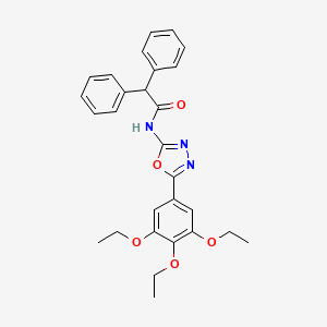 molecular formula C28H29N3O5 B2552461 2,2-diphenyl-N-[5-(3,4,5-triethoxyphenyl)-1,3,4-oxadiazol-2-yl]acetamide CAS No. 891128-18-0
