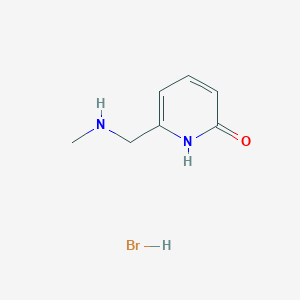 molecular formula C7H11BrN2O B2552463 6-(Methylaminomethyl)-1H-pyridin-2-one;hydrobromide CAS No. 2137805-83-3