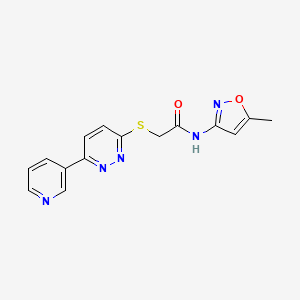 N-(5-methylisoxazol-3-yl)-2-((6-(pyridin-3-yl)pyridazin-3-yl)thio)acetamide