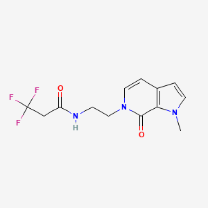 molecular formula C13H14F3N3O2 B2552478 3,3,3-三氟-N-(2-(1-甲基-7-氧代-1H-吡咯并[2,3-c]吡啶-6(7H)-基)乙基)丙酰胺 CAS No. 2034378-81-7